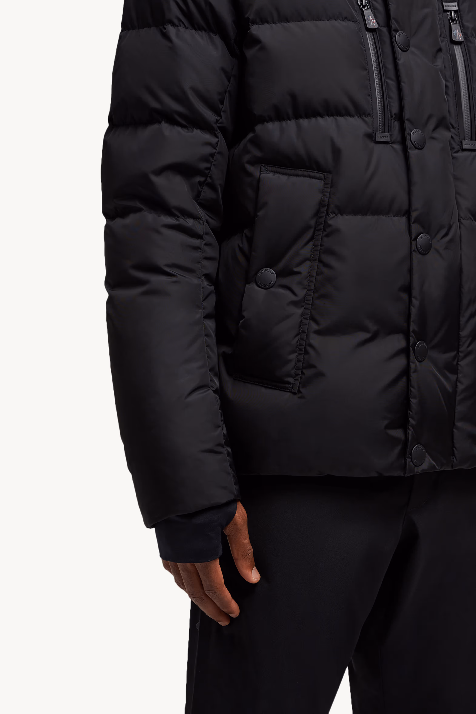Chaqueta plumífero de esquí con capucha doble Rodenberg Hombre Negro Moncler 6